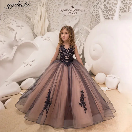 2025 Fashion Beautiful Girl Princess Dress Flower Girl Wedding Dress Birthday Pageant Princess V-neck Luxury Flower Girl Dresses