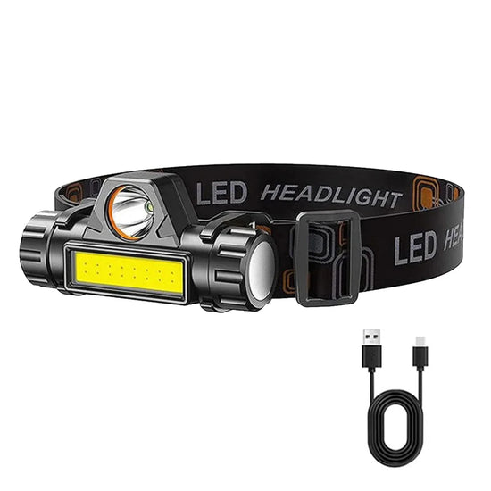 XP-G Q5 Headlamp Head Lamp Headlight Waterproof 2500lm Cob Led Built in Usb Rechargeable 14500 Battery Working Light